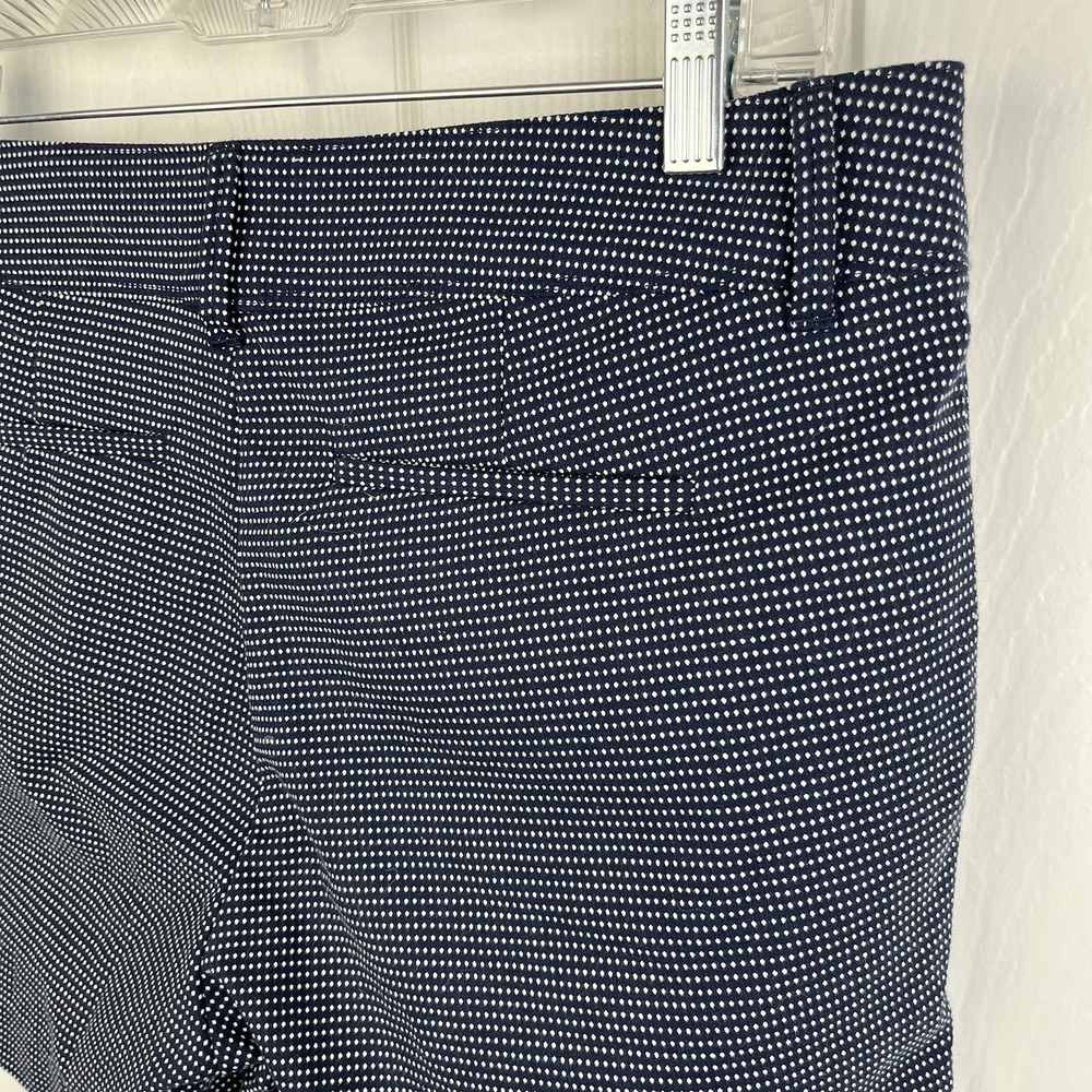 The Limited Chino Golf Shorts Navy Blue White Dots Pockets Button Women's Size 8 - Picture 5 of 13